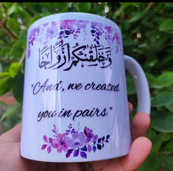 Customized white mug 