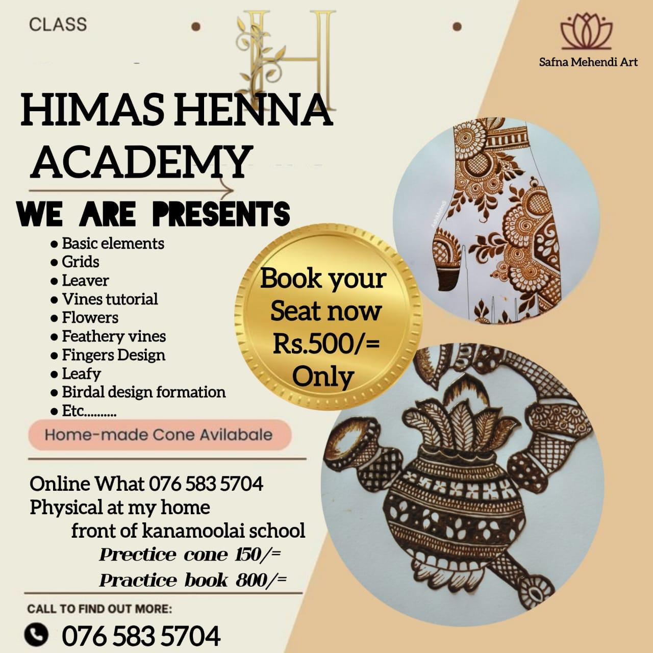 Mehandi course mixology course 