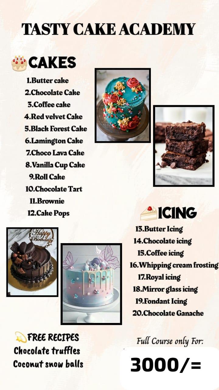 Cake nd cookery courses