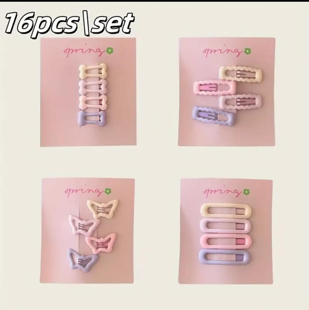 *16 PCS CHERRY BLOSSOM HAIR CLIPS SET*