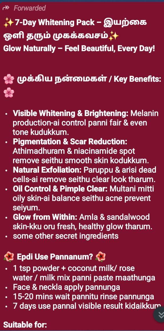 7days whitening pack 