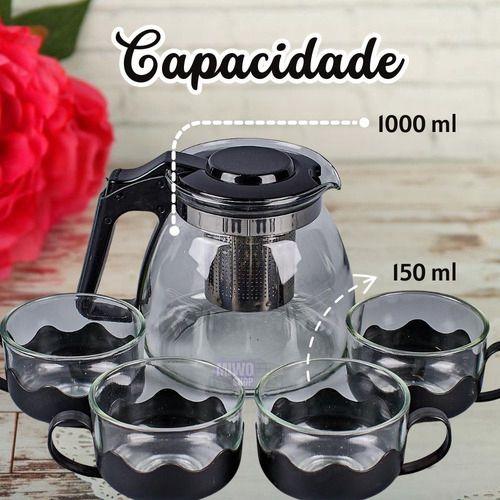 Heat resistant glass tea pot