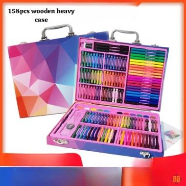 Color set with wooden case 