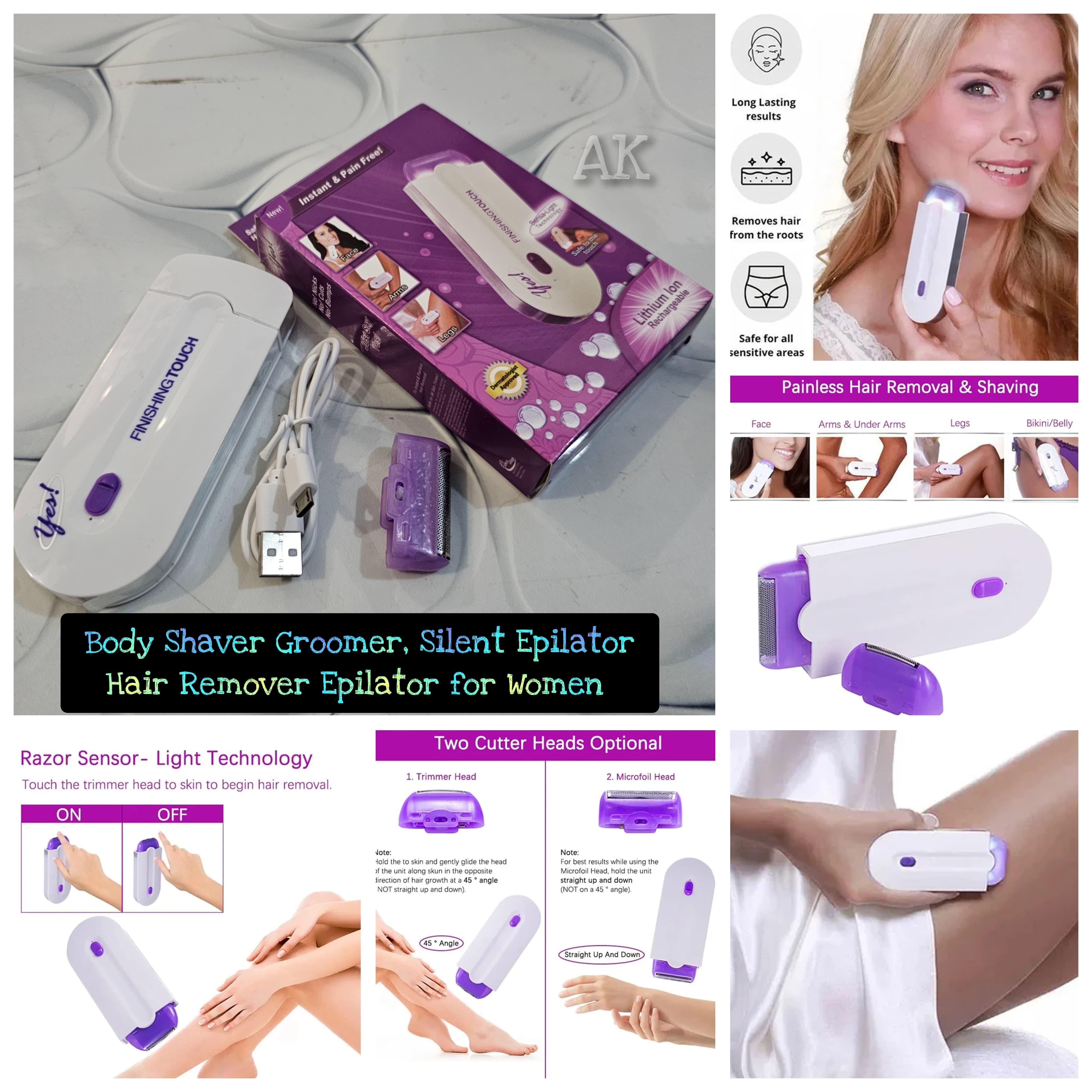 (MNR) Body shaver groomer, silent epilator hair remover epilator for women 