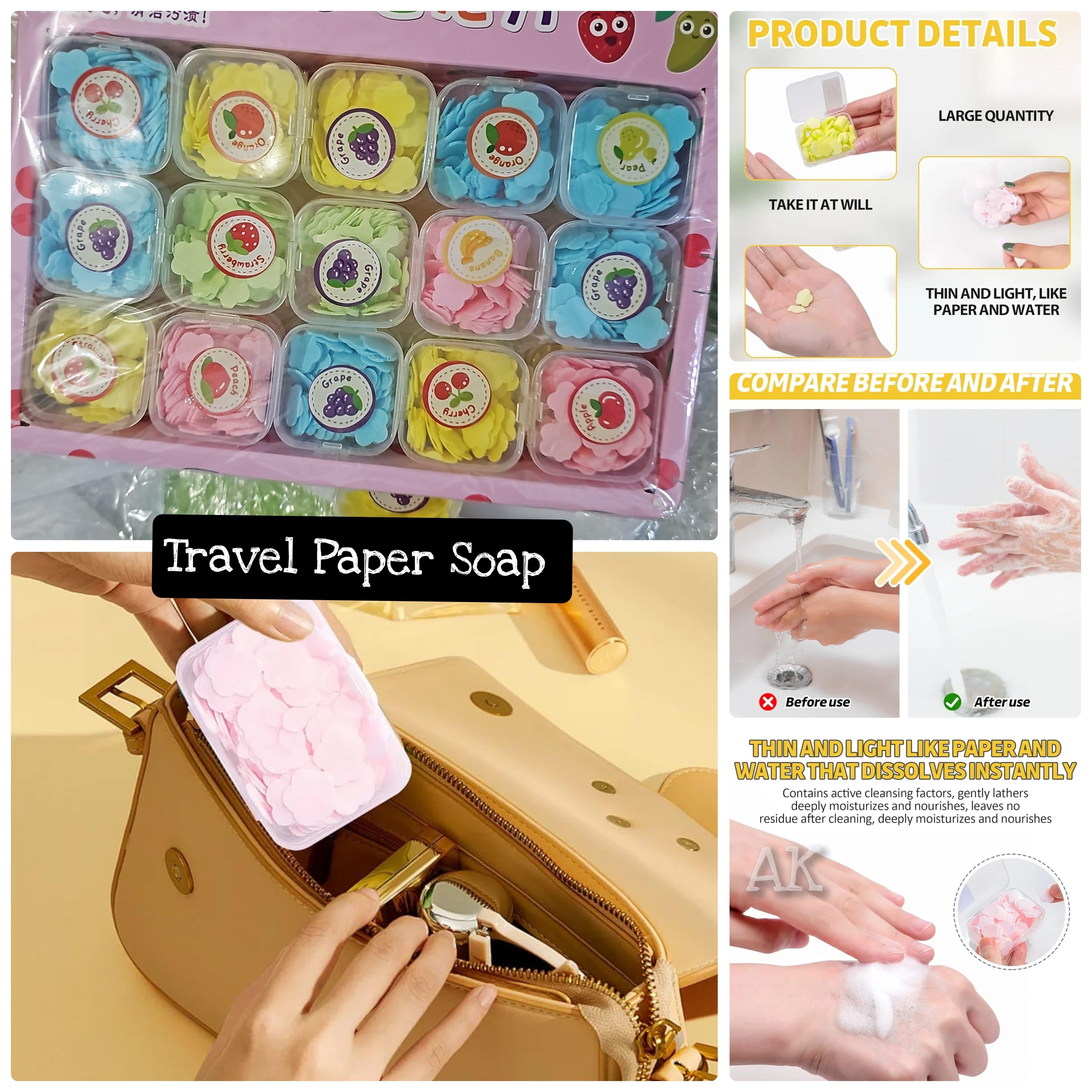 (MNR) Paper Soap Traval Soap NEW Model  
