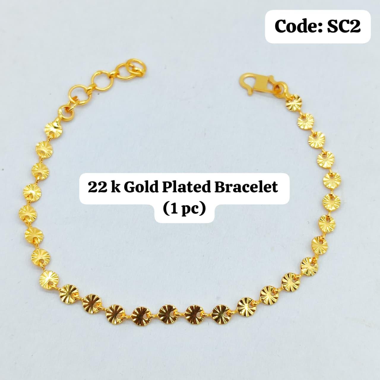 (MNR) 22 k Gold Plated Bracelet 