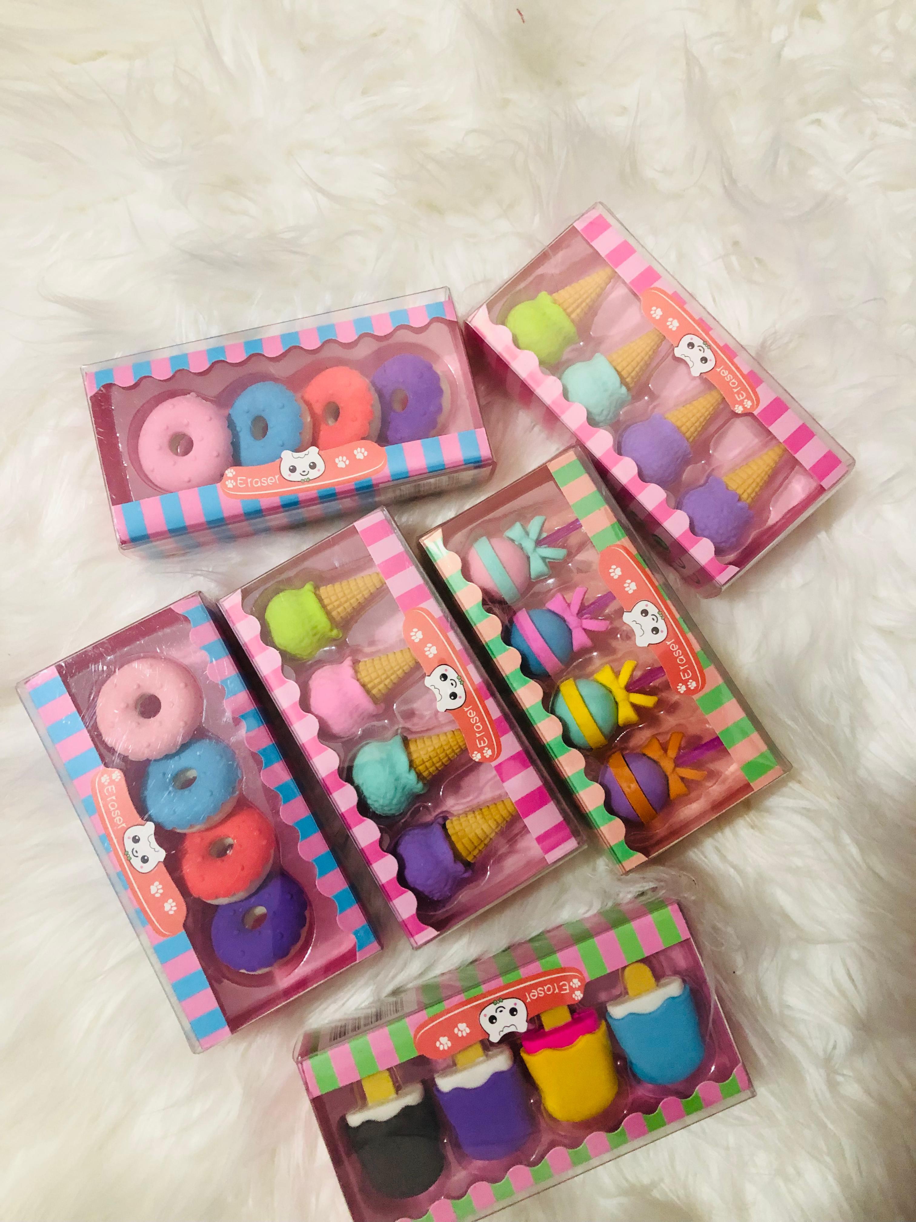 Donuts icecream erasers