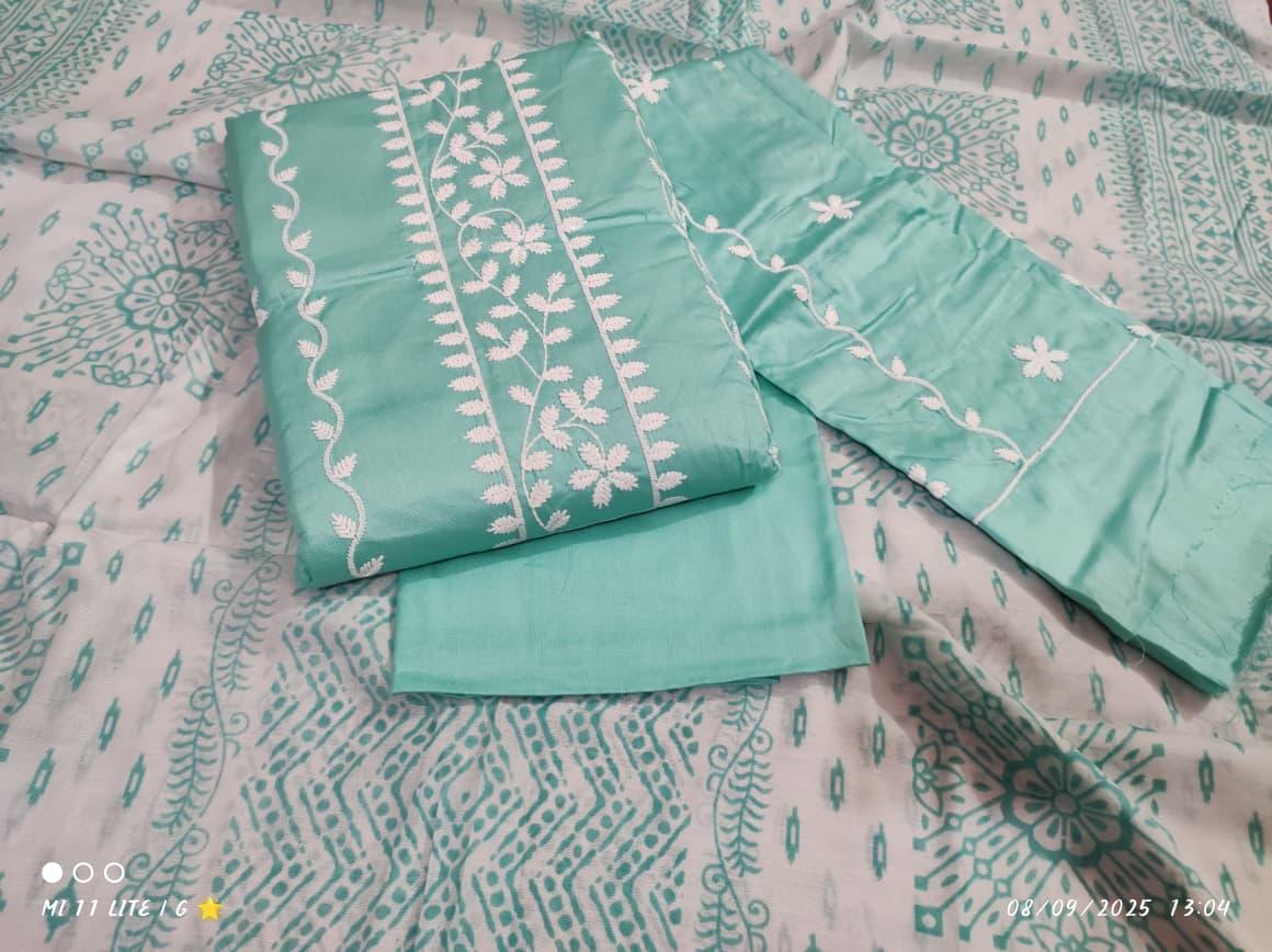 *Cotton embroidery shalwar metirial 