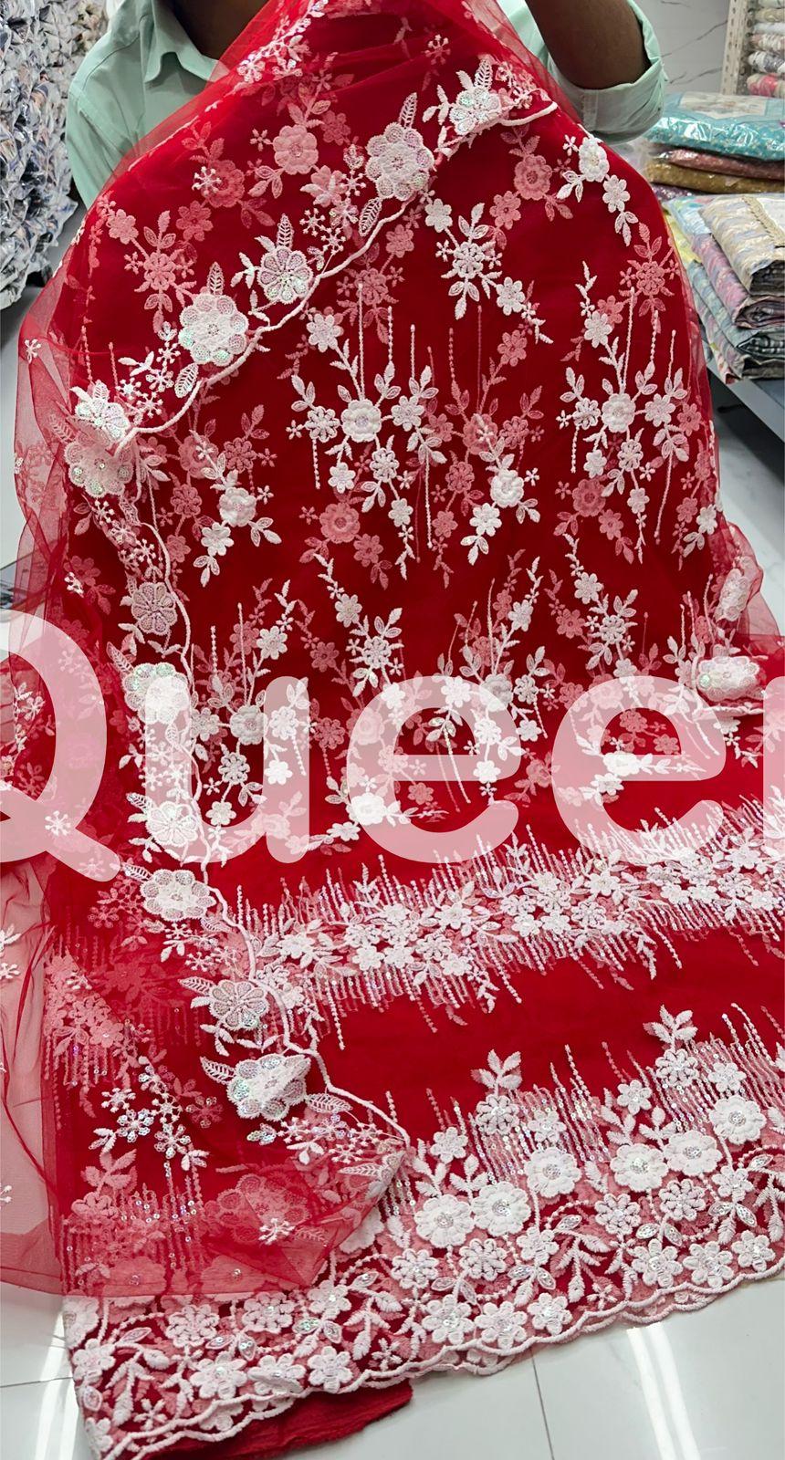 *Top.* Pure Net with heavy all over front & Back Both side embroidery work  with lining 86a 