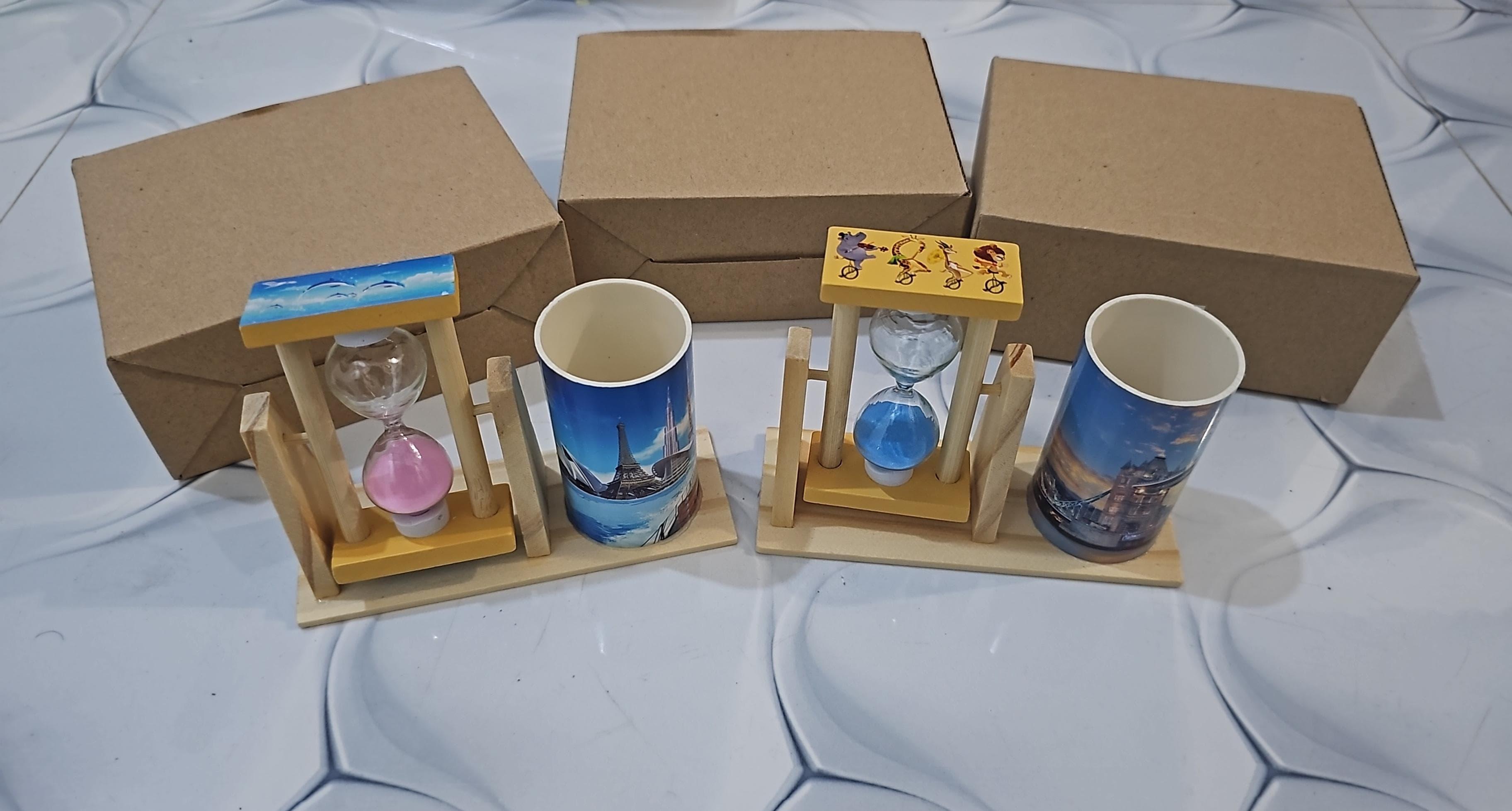 Pen Holder With Timer Wood Gift  ✨New Arrival ✨  