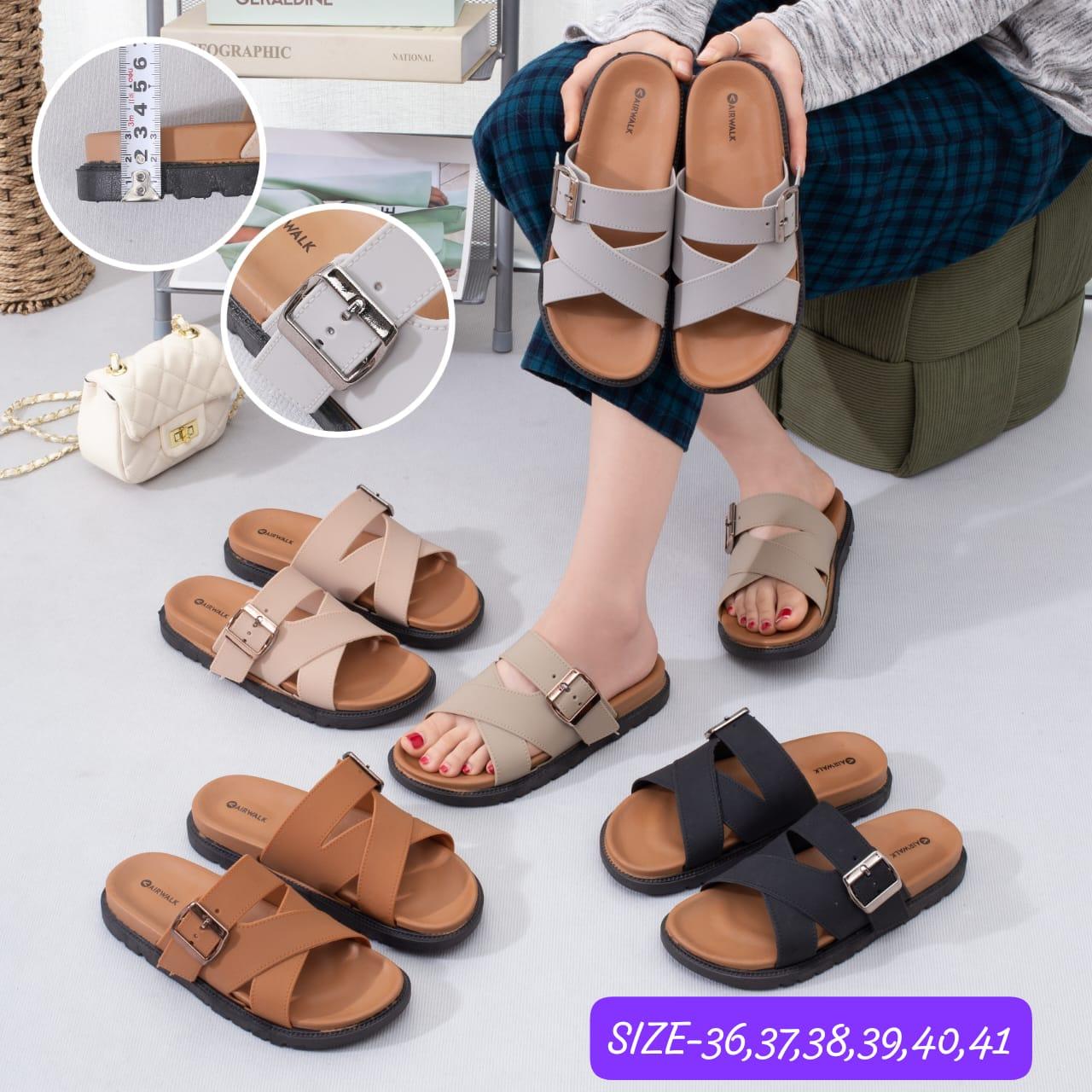 (MNR) 💁🏻‍♀️Ladies New wedges model slippers.   IMPORT-SOFT RUBBER MADE