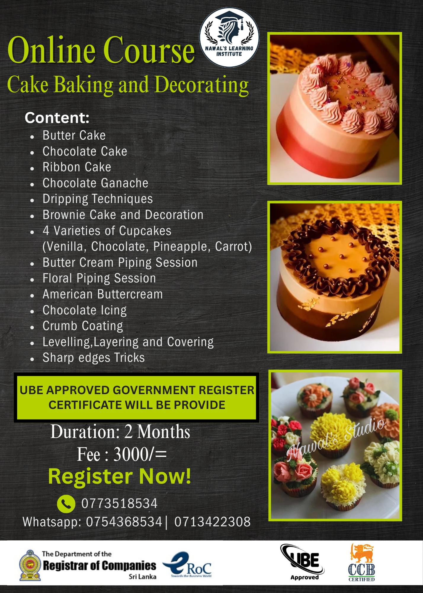 Certificate In Cake Baking And Decorating 