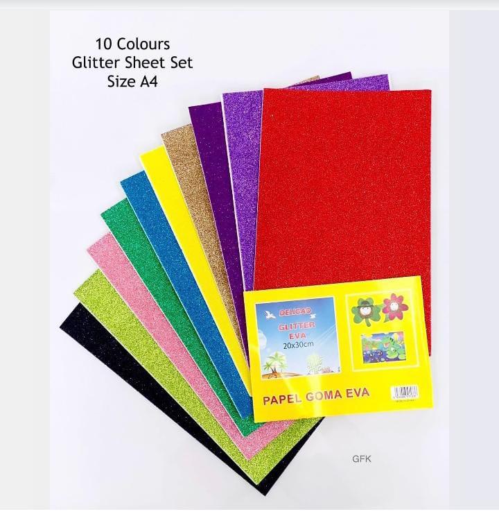 10 PCS glitter sheet  
