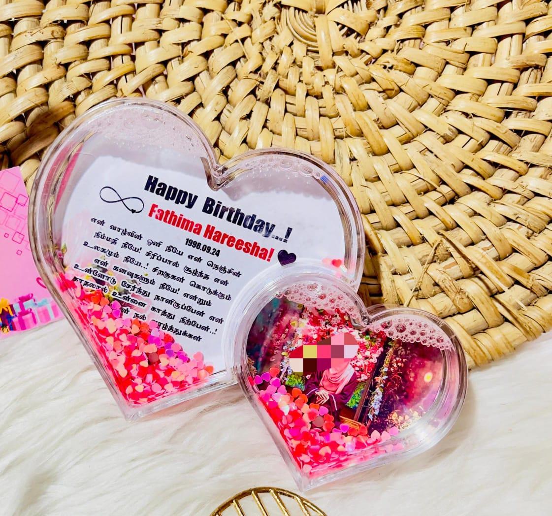 Double heart Photo frame 