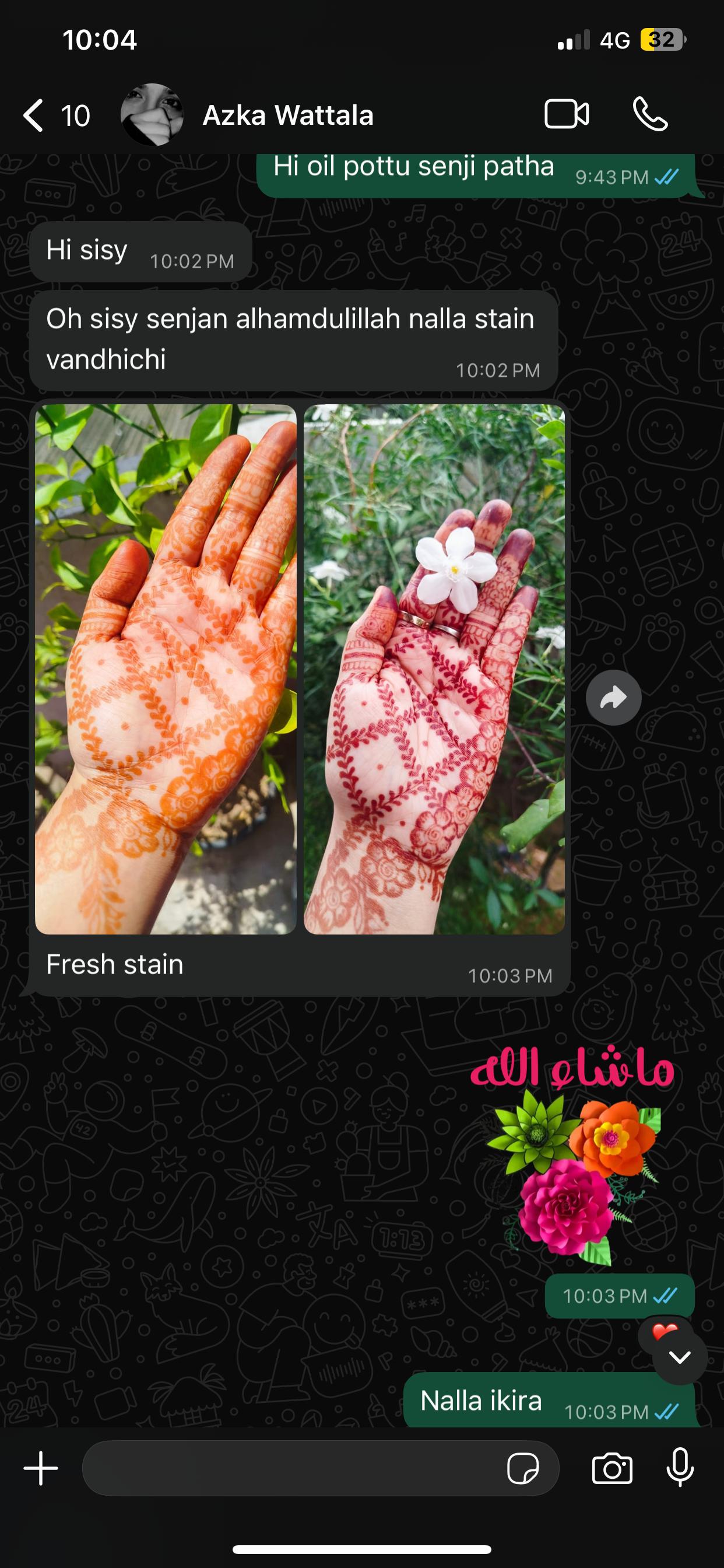 Ultra dark bridal henna cone