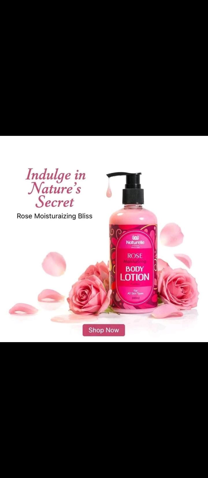Rose body lotion