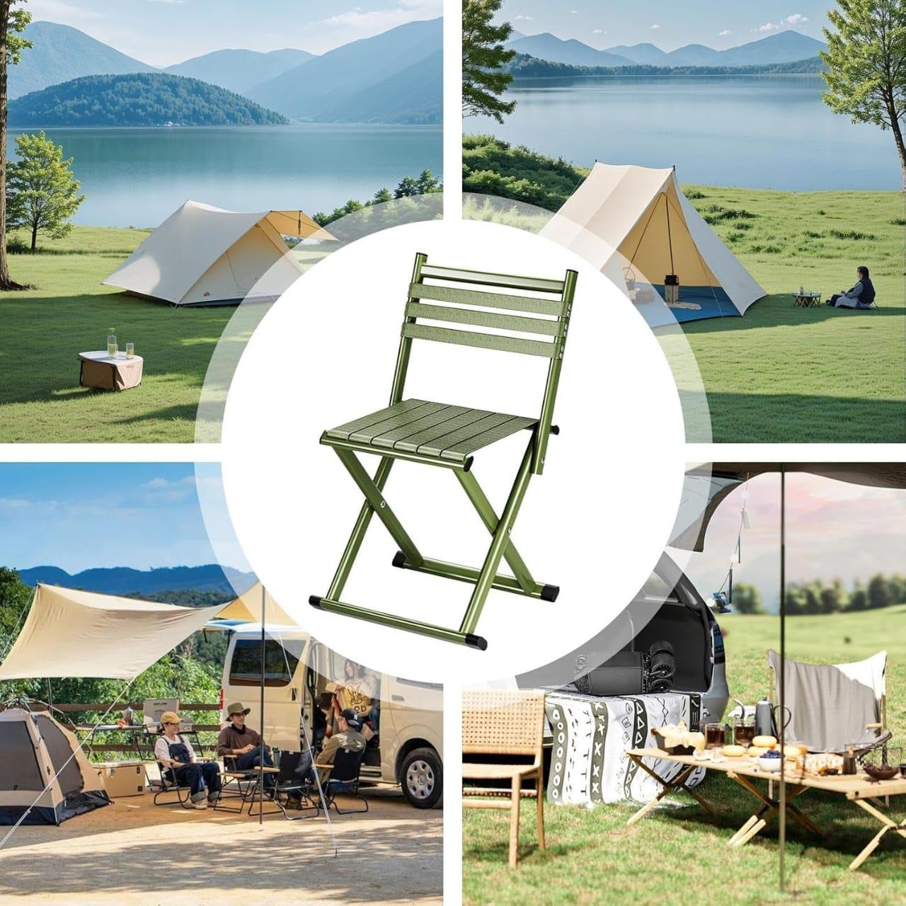 Good quality Outdoor Fishing Chair Portable Foldable Chair Travel Stool with Metal Frame Lightweight Camping Chair Stackable Patio Dining Chairs for Camping, Hiking 