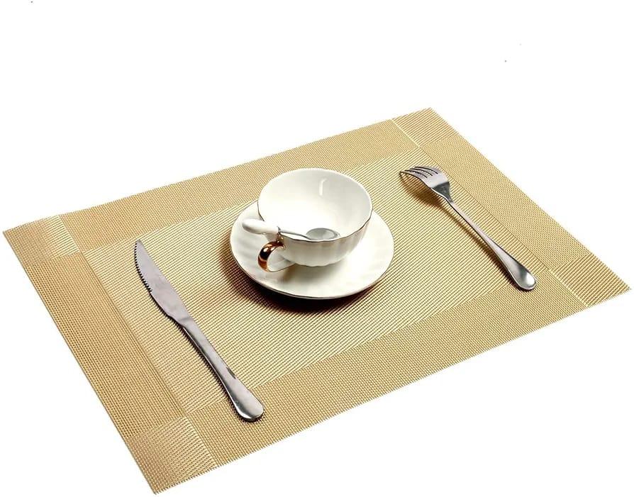 Placemats Non-Slip Washable PVC Heat Resistant Table Mats  