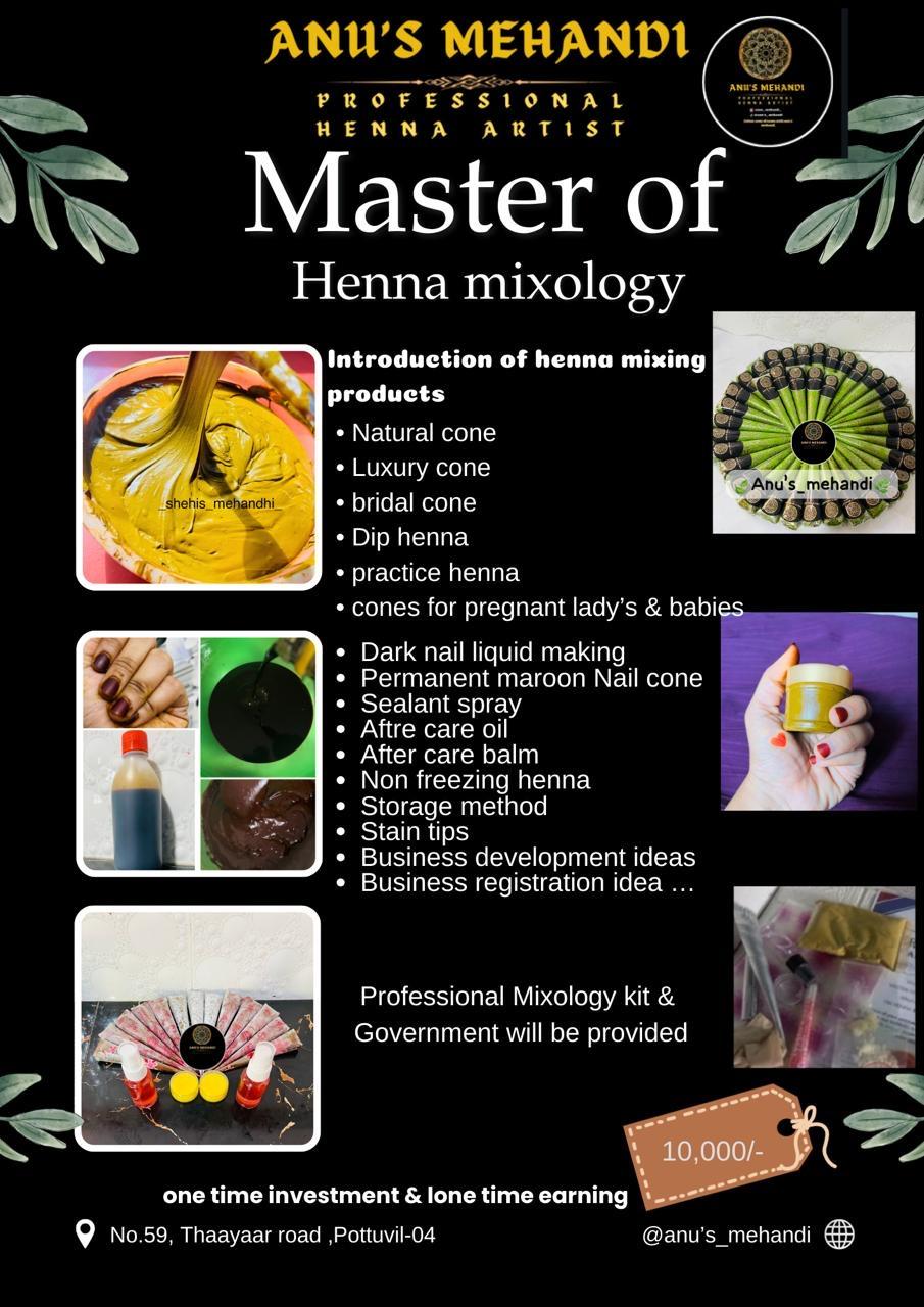 Online henna mixology class