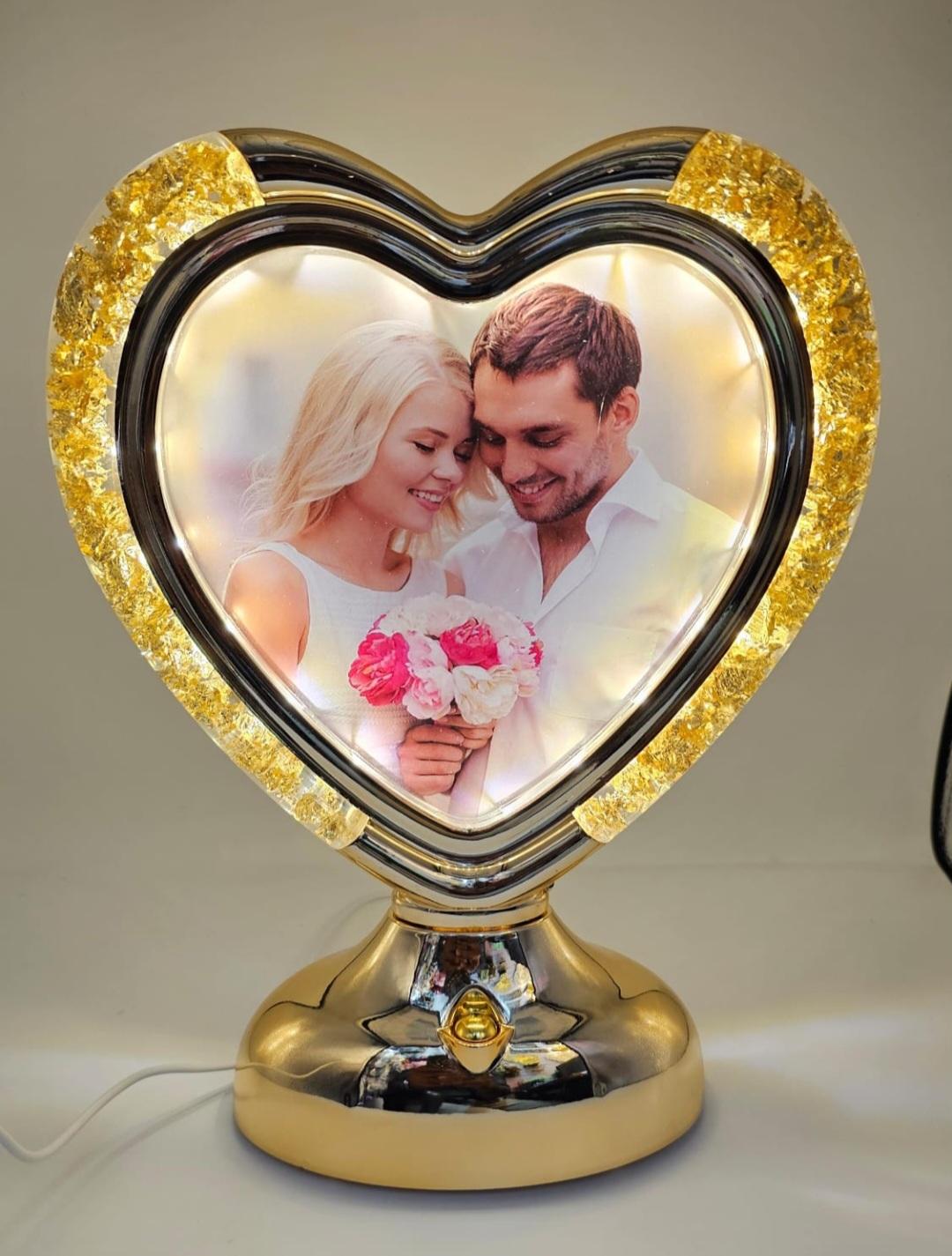 Table lamp with  photo frame   